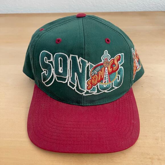 Seattle Supersonics G-Cap The Wave Vintage 90s snapback hat RARE cap - Picture 1 of 9